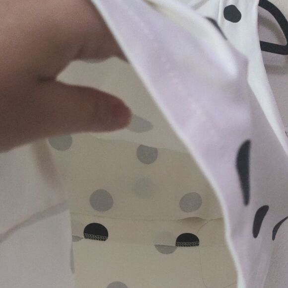 Zara White Black Polka Dot Tank Top - Picture 4 of 6